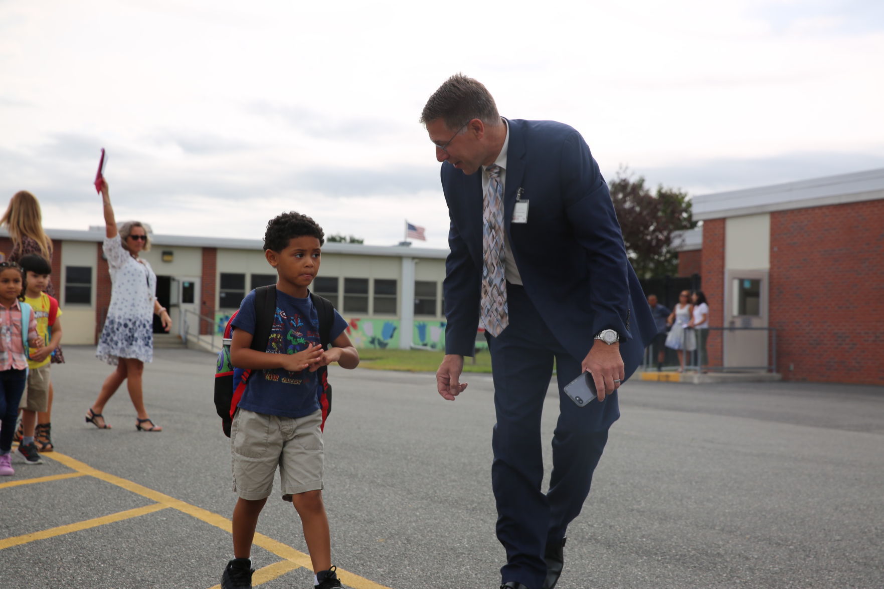 Egg Harbor Township students return for the first day of school Thursday, Sept. 5, 2019 at Slaybaugh Elementary School.